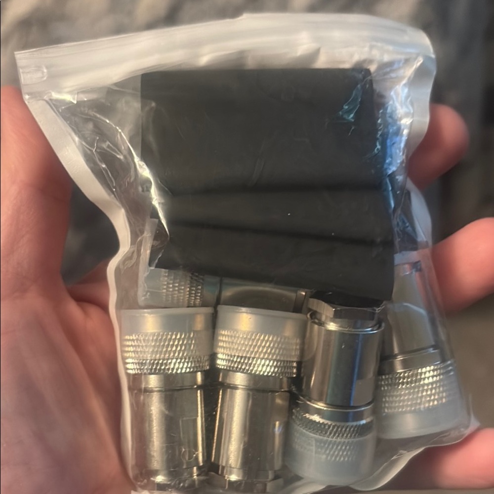 Silver and Black Connectors Set. Adapter pack of 5